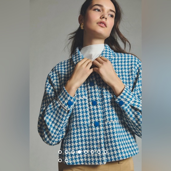 NWT Anthropologie Dolan Houndstooth Jacket - Picture 2 of 8